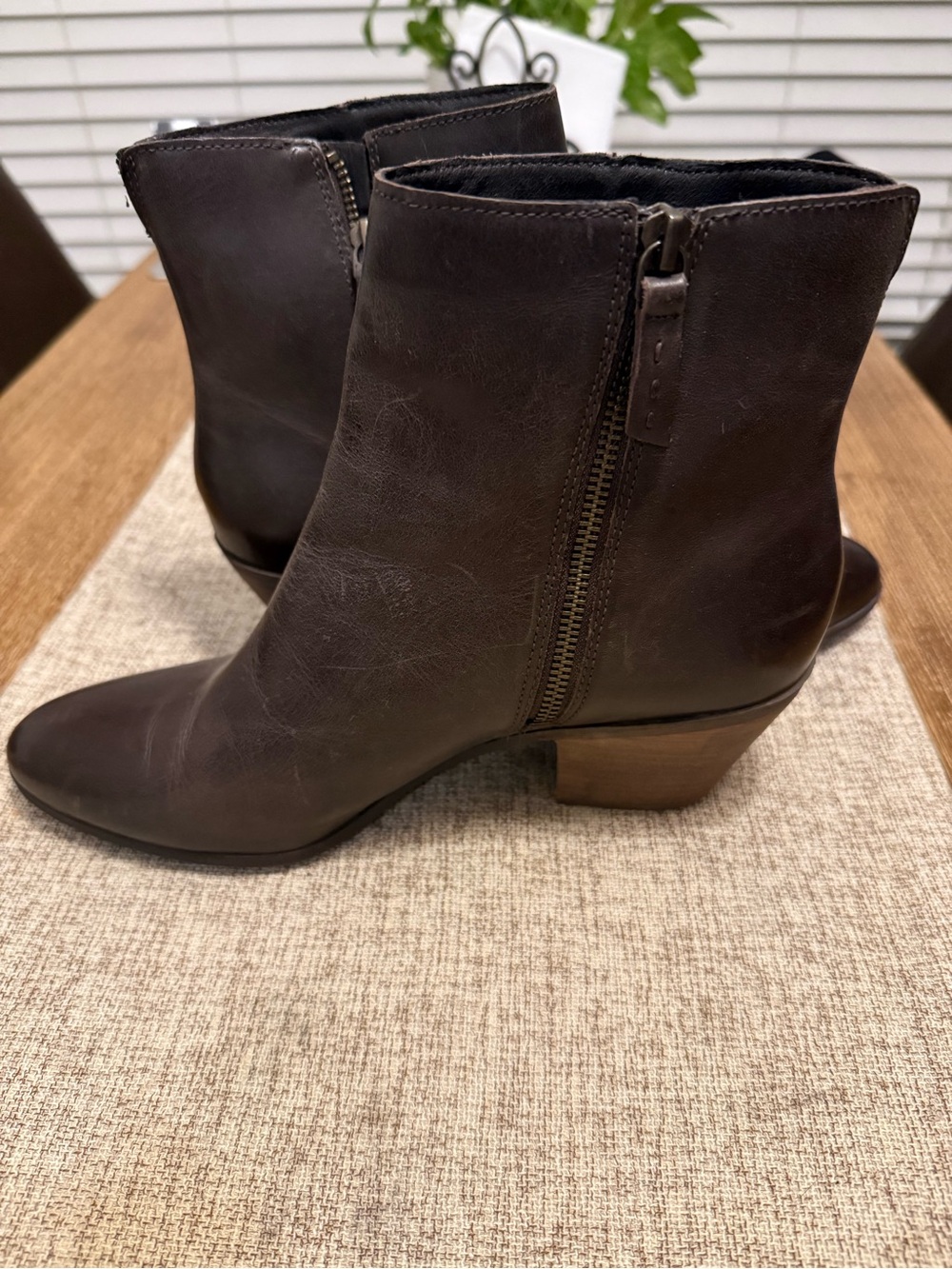 FRYE Women’s Chocolate Leather Ankle Boots - Size 10M